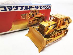 ダイヤペット コマツブルドーザ D455A K-48 箱底面に記名塗りつぶしあり・箱劣化 建