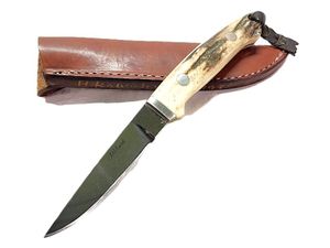 原 幸治 作 ATS-34 シースナイフ ※シースケースに前所有者の記名あり 中古 ナイフ