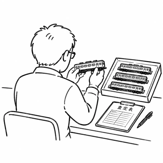 鉄道模型買取 査定チーム イメージイラスト
