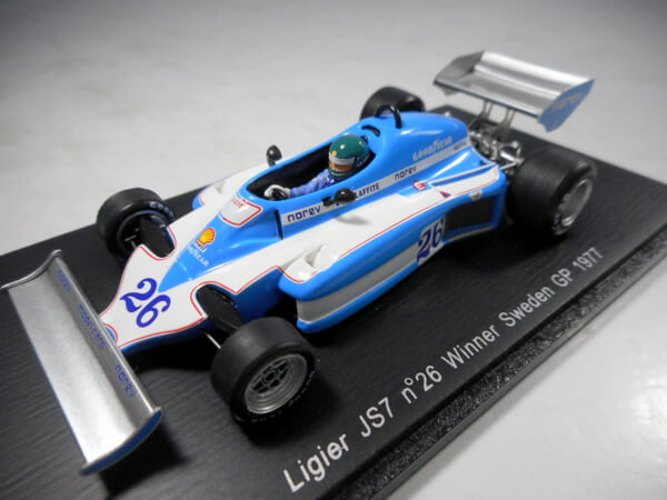 スパーク 1/43 【Ligier JS7 #26 SwedenGP win 1977】#S1722