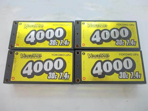 ヨコモ 7.4V 4000mAh リポバッテリー 