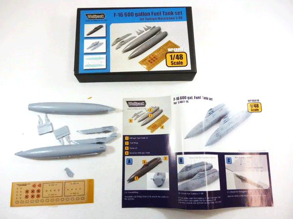 Wolfpack 1/48 F-16 600gal Fuel Tank set