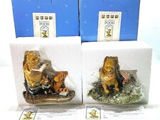 買取 ディズニー クラシックプー くまのプーさん A0066：プーさん,ピグレットと花／A0065：プーさん読書
