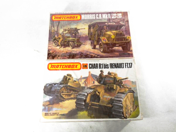 MATCHBOX 1/76 MORRIS C.8./CHAR B.1 bis/RENAULT FT.17