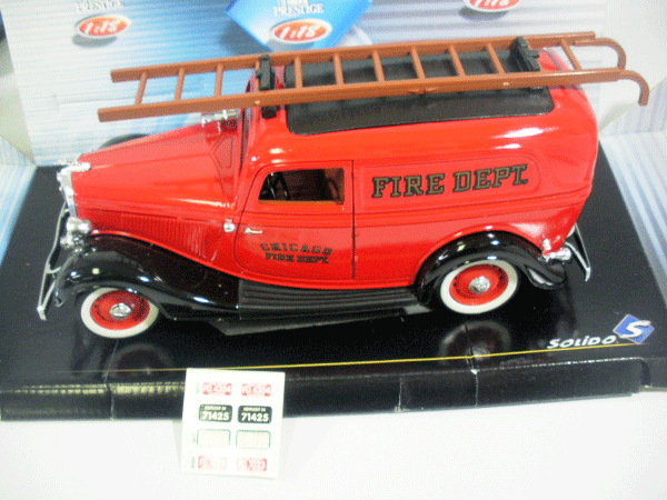 ソリド 1/18 フォード バン POMPIERS 1934 FIRE DEPT