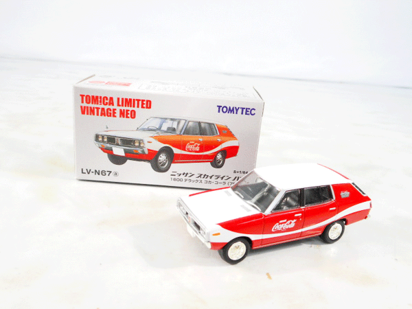 買取　トミカリミテッドヴィンテージNEO 1/64 ニッサン スカイライン バン 1600 デラックス コカコーラ 75年式