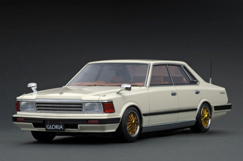 ignition model 1/18 日産 グロリア (P430) 280E ブロアム ホワイト ワイヤーメッシュホイールをお買取しました!