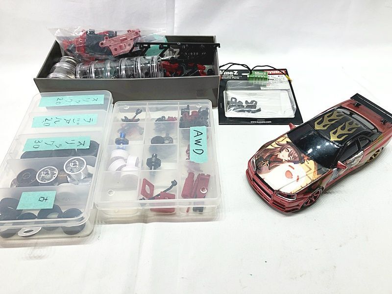 【買取】京商 ミニッツ・エボ AWD MA-030EVO 赤モーター・ジャイロユニット・パーツ色々