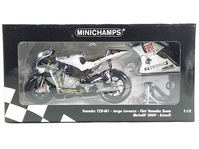 【買取】PMA ミニチャンプス 1/12 ヤマハ YZR-M1 フィアットヤマハ MotoGP 2009 J.ロレンソ エストリル(未開封)