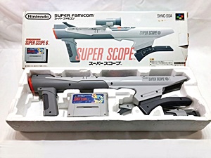 スーパーファミコン 買取 スーパーファミコン スーパースコープ ゲームソフト付 箱難 電池フタ無し 画像参照