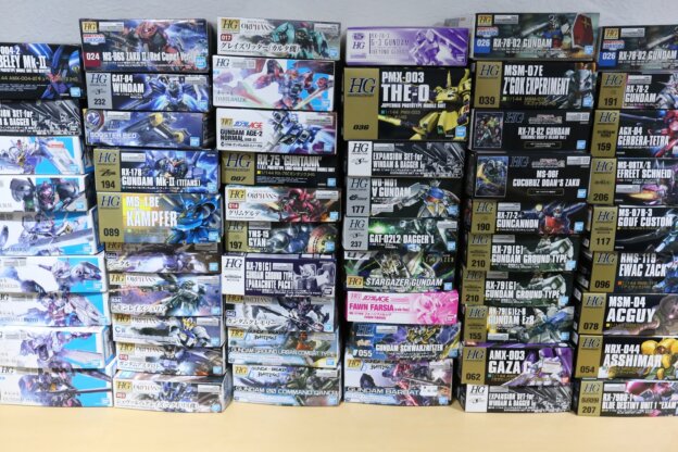 大量のプラモデル ガンプラです。