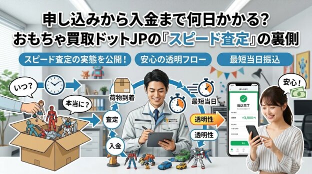 振込まで何日？おもちゃ買取ドットJPの爆速査定と入金の秘密を公開